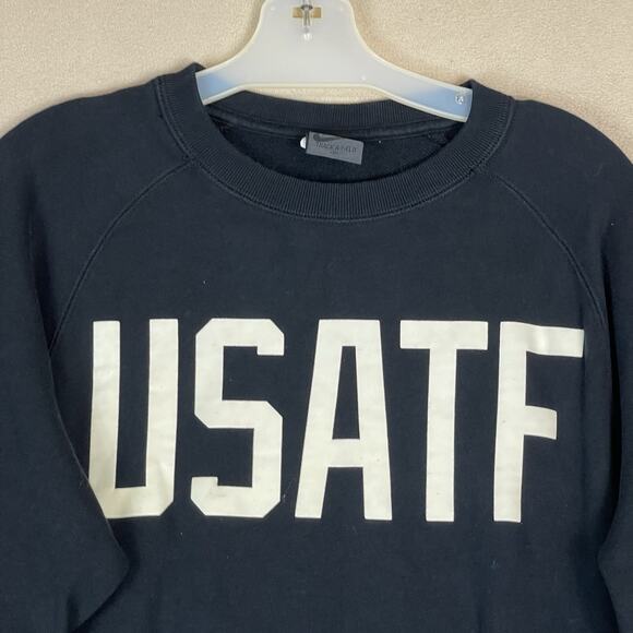 Nike Sweatshirt Mens‎ S Black USATF Crew Neck Embroidered Track & Field Pullover - Picture 2 of 11
